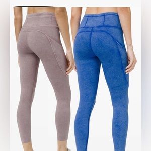 Lululemon, LOT OF 2, Fast and Free Ice Dye Leggings,
